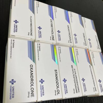 Winstrol Tablets Paper  Box Printing,  Stamping Silver Foil Embossed Medicine Pill Boxes