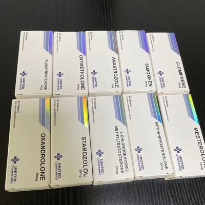 Winstrol Tablets Paper  Box Printing,  Stamping Silver Foil Embossed Medicine Pill Boxes